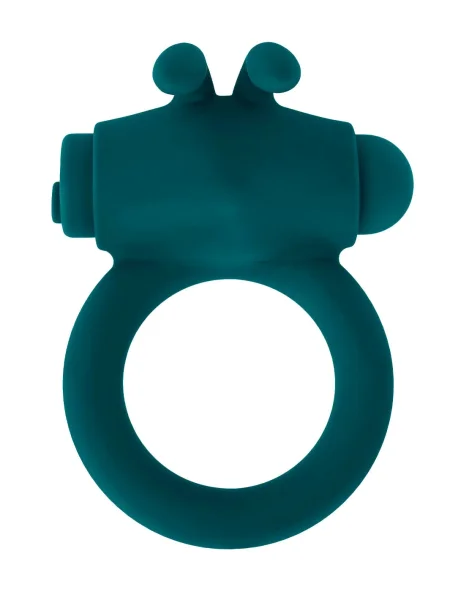 Playboy Pleasure Bunny Buzzer Rechargeable Silicone Vibrating Cock Ring - Evergreen