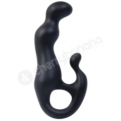 Adam Eve Black Silicone P spot Massager