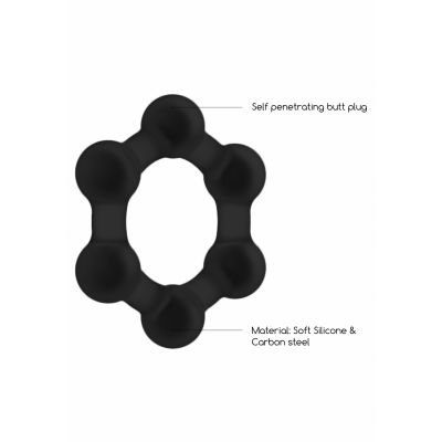 NO 82 Weighted Cock Ring Black Vibrating Penis Ring
