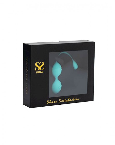Share Satisfaction Inna Rechargeable Vibrating Kegel Balls - Teal — image 2 of 10