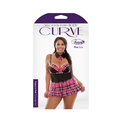 Preppy In Pink Schoolgirl Costume Set 3X 4X