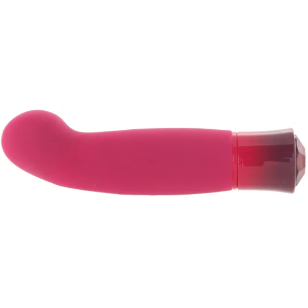 Oh My Gem Classy Rechargeable Silicone Warming G-Spot Vibrator By Blush - Garnet Red