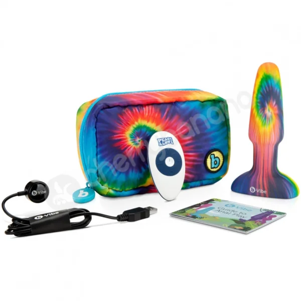 B-Vibe Peace & Love Tie-Dye Remote Rimming Plug