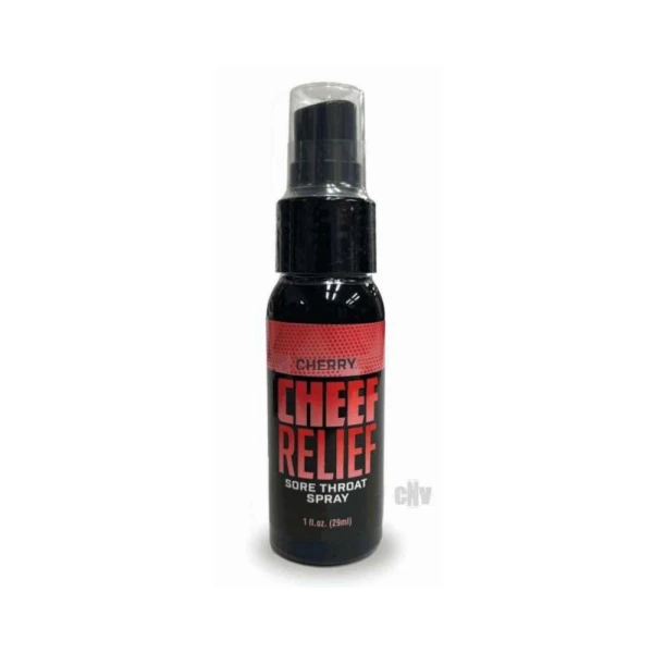 Oral Sex Products: Cheef Relief Throat Spray Cherry 1 Oz.