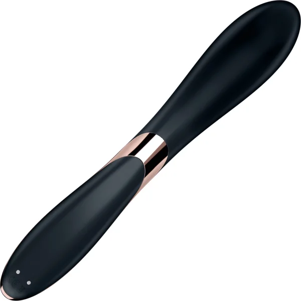 Satisfyer Rrrolling Explosion Silicone Rechargeable Waterproof 12-Function G-Spot Vibrator - Black