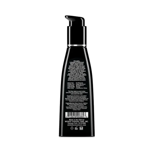 Wicked Aqua Sweet Peach Flavored Lubricant 4oz