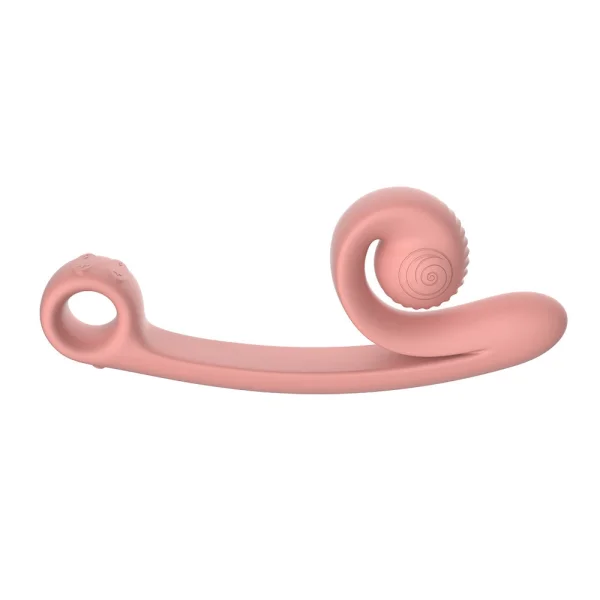 Snail Vibe Curve Silicone Rechargeable Waterproof Dual Stimulation Vibrator - Pink