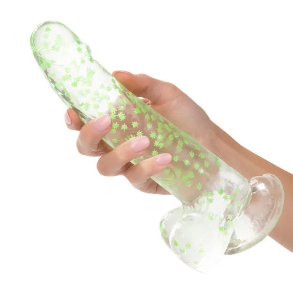 CalExotics Naughty Bits I Leaf Dick Glow-in-the-Dark Weed Leaf Dong