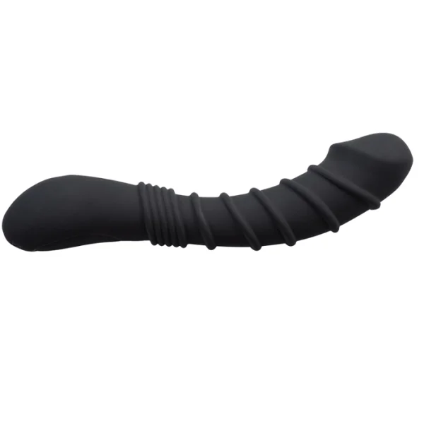 Luxury G-Spot / P-Spot Curve Ribbed Silicone Vibrating Power Dildo