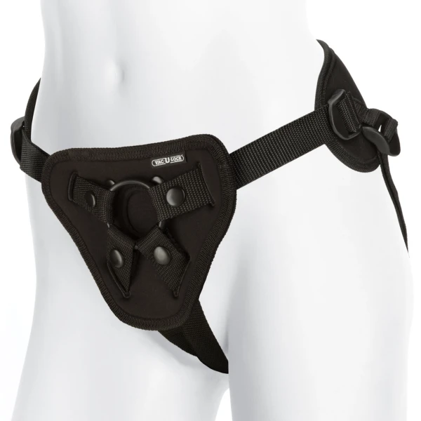 Vac-U-Lock Supreme Harness with Vibrating Plug