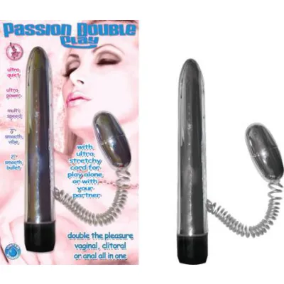 Passion Double Play Vibe And Bullet Waterproof Silver