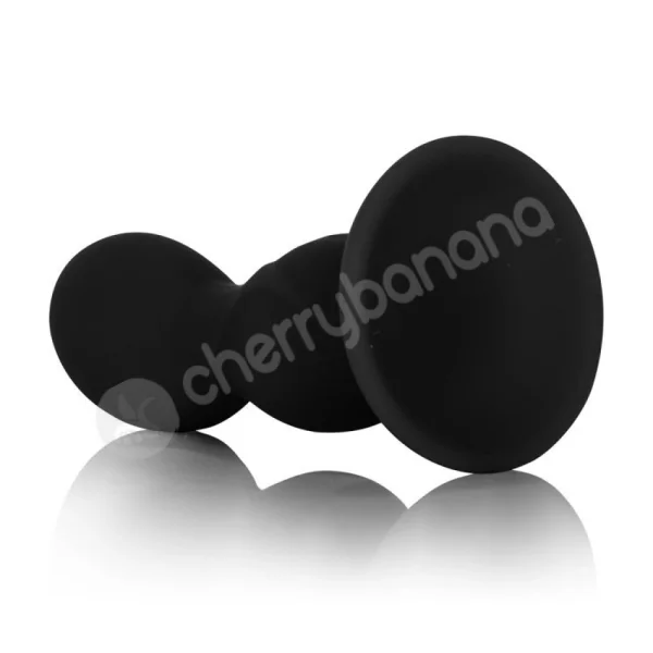 Black Silicone Back End Play Butt Plug
