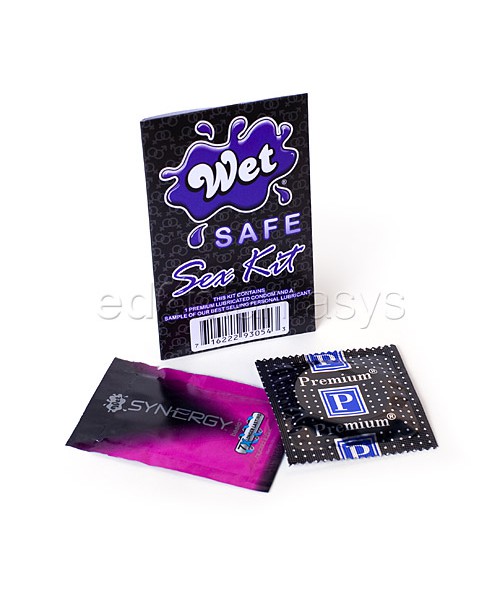 Wet safe sex kit