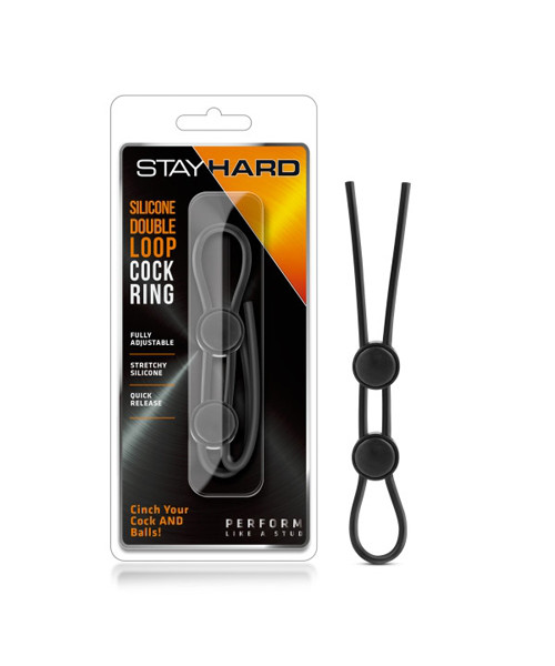 Blush Stay Hard Silicone Double Loop Cock Ring