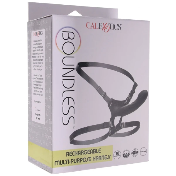Boundless Multi-Purpose Harness With Rechargeable Vibrating Silicone Probe By CalExotics