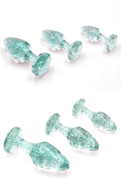 Adam and Eve Glitter Gem 3 Piece Butt Plug Set