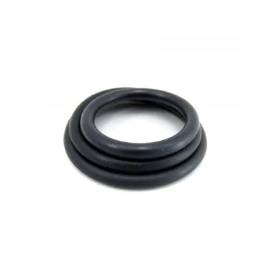 M2M Cock Ring Nitrile 3 Piece Set Black