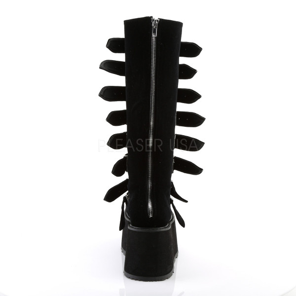3 1/2 inches PF Knee High Boot w/ 8 Buckle Straps, Back Metal Zip — image 16 of 20