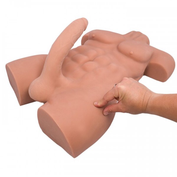 Boss Daddy Large Realistic Torso Cock & Ass Masturbator - 21 Inch — image 5 of 5