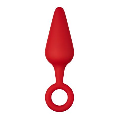 F 10 SILICONE PLUG W PULL RING RED L