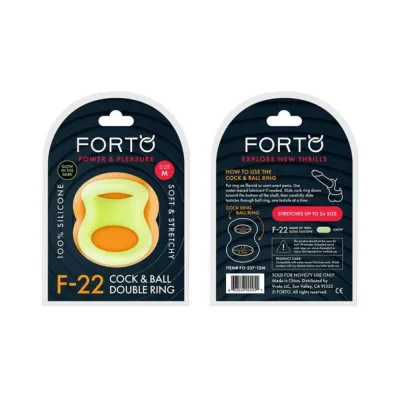 Forto F 22 Double Ring Liquid Silicone 53 55 Mm Glow in the dark