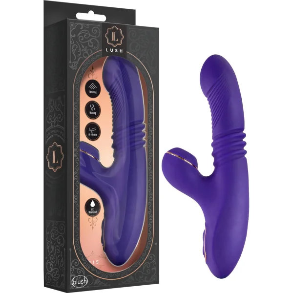 Blush Lush Iris Thrusting Vibrator with Clitoral Pulsation