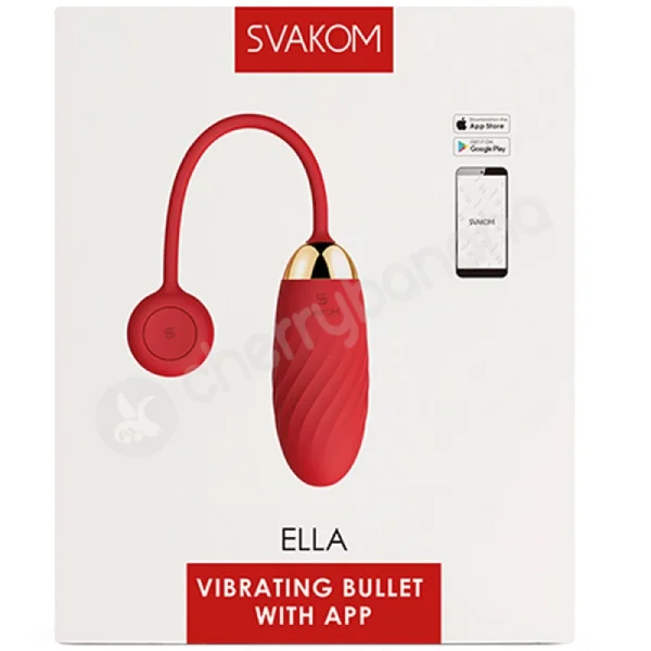Svakom Ella Red App Controlled Vibrating Bullet Egg