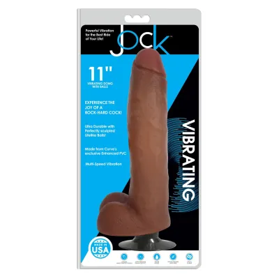 Jock 11 Vibrating Dong With Balls Latte
