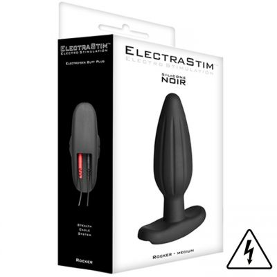 ElectraStim Silicone Noir Rocker Butt Plug 4 5 Inch