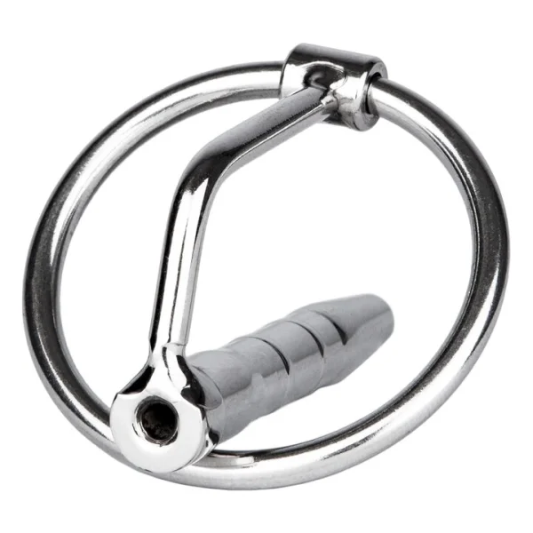 Torment Stainless Steel Through-Hole Glans Ring Penis Plug - 4cm — image 4 of 6