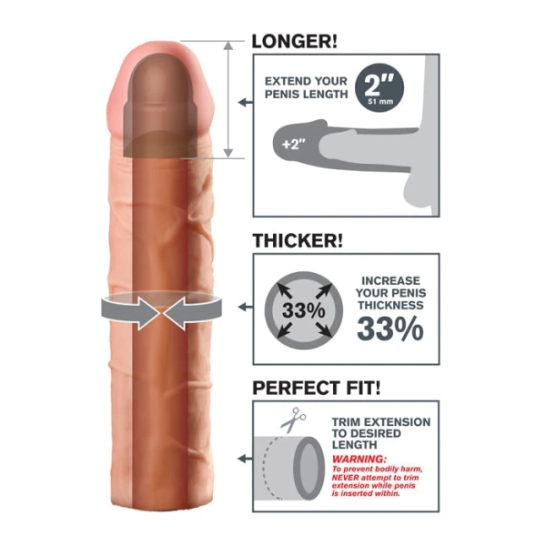 Fantasy X-tensions Perfect 2" Penis Extension - Vanilla