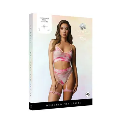 Shots Le Desir 2 piece Bra Set With Garters Dazzling Sticker O s