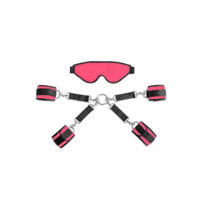 Bond Deluxe Cuff And Blindfold Kit Fuchsia
