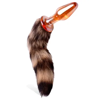 Tailz 4 Glass Anal Plug with Fluffy Fox Tail