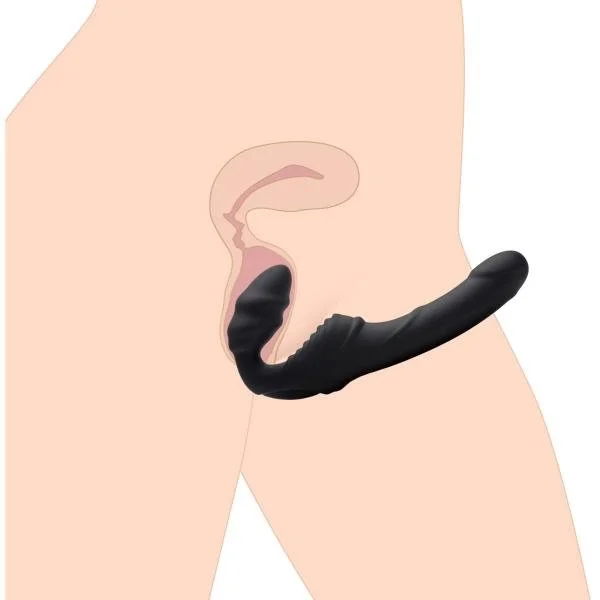Strap U Slim Rider Ribbed Vibrating Strapless Strap On — image 7 of 8