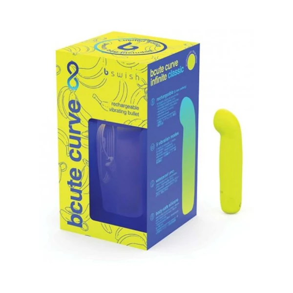 G Spot Vibrators: B Swish Bcute Classic Curve Infinite Le Citrus Yellow