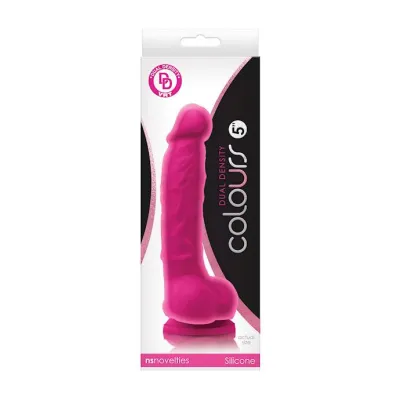 Colours Dual Density Dildo Pink 5 Inch