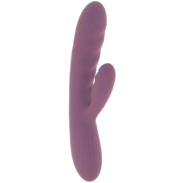 SVAKOM Avery Rechargeable Waterproof Silicone Dual Stimulation Vibrator - Purple