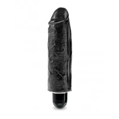 King Cock 6 inches Vibrating Stiffy Black