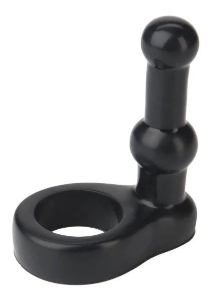 Platinum Silicone - The Double Dip Double Penetration Cock Ring - Black