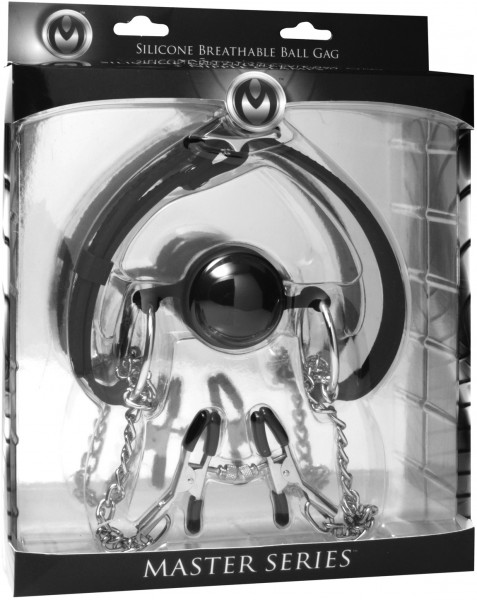 Silicone Ball Gag & Nipple Clamps
