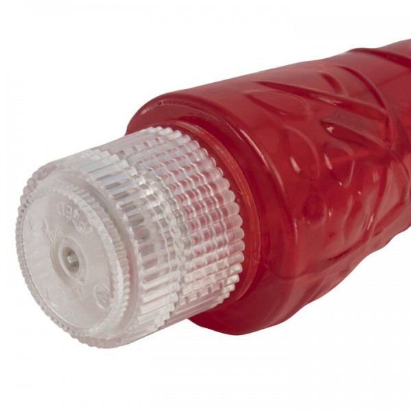Bondara Crystal Clear Red Vibrating Dildo – 9 Inch — image 4 of 5