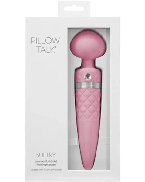 Sultry Dual Action Wand Vibrator - Pink
