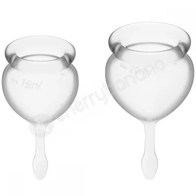 Satisfyer Feel Good Clear Menstrual Cups 2pk