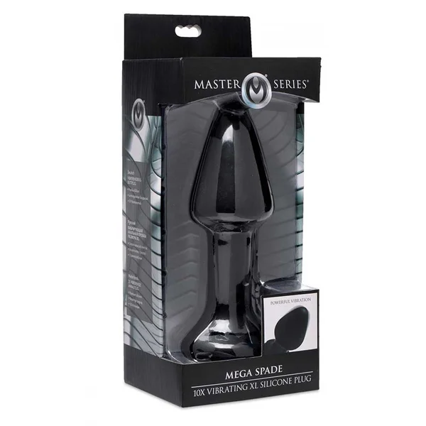 Mega Spade 10x Vibrating XL Silicone Butt Plug by Master Series — image 6 of 6