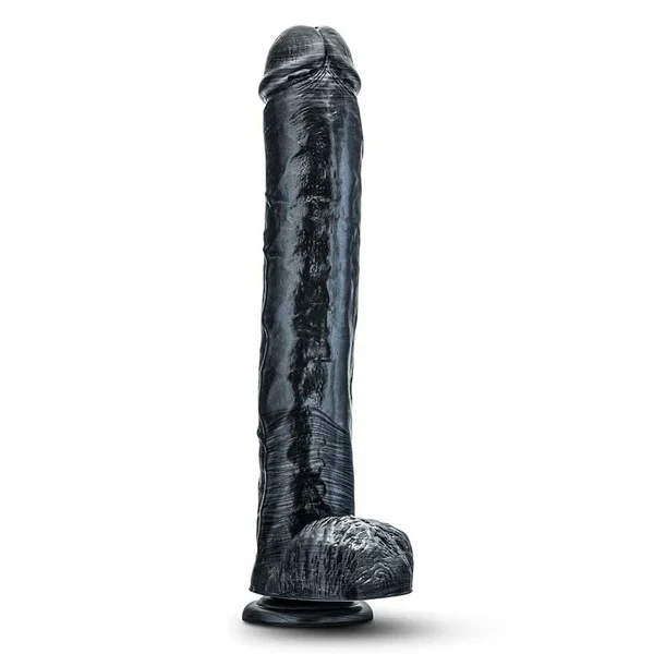 Jet Dark Steel 14 Inch Carbon Metallic Anal Dildo with Balls by Blush Novelties — image 3 of 8