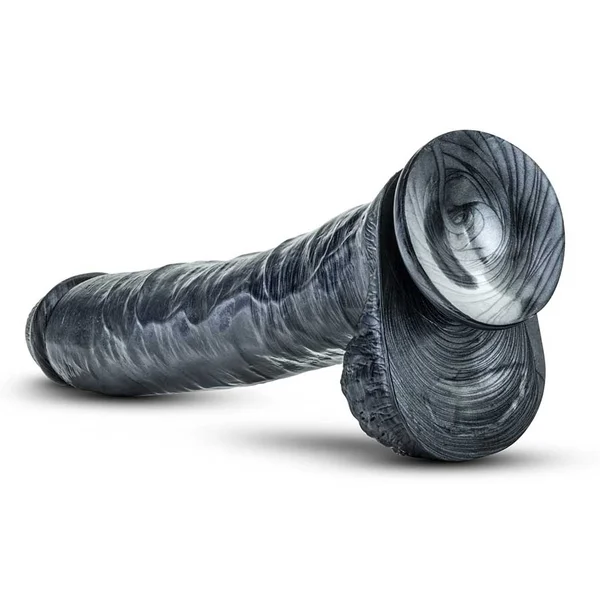 Jet Dark Steel 14 Inch Carbon Metallic Anal Dildo with Balls by Blush Novelties — image 5 of 8