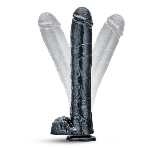 Jet Dark Steel 14 Inch Carbon Metallic Anal Dildo with Balls by Blush Novelties — image 6 of 8