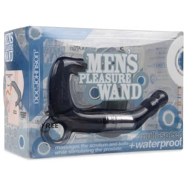 Men's Charcoal Pleasure Wand Vibrating Prostate Massager by Doc Johnson — image 9 of 9
