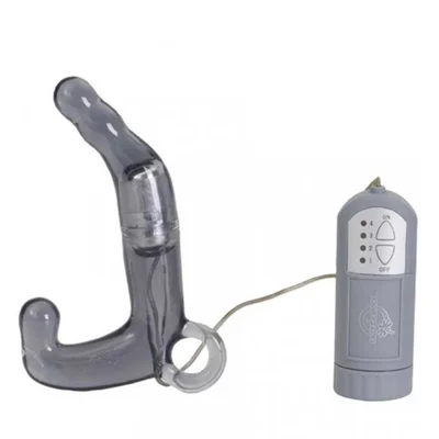 Men s Charcoal Pleasure Wand Vibrating Prostate Massager by Doc Johnson